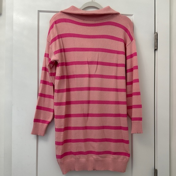 *NWT* Pink Striped Knit Dress - Picture 5 of 11